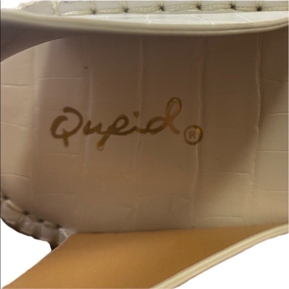 Qupid Brand New Animal Print Embossed Platform Sandals (Size 9) - Picture 6 of 8